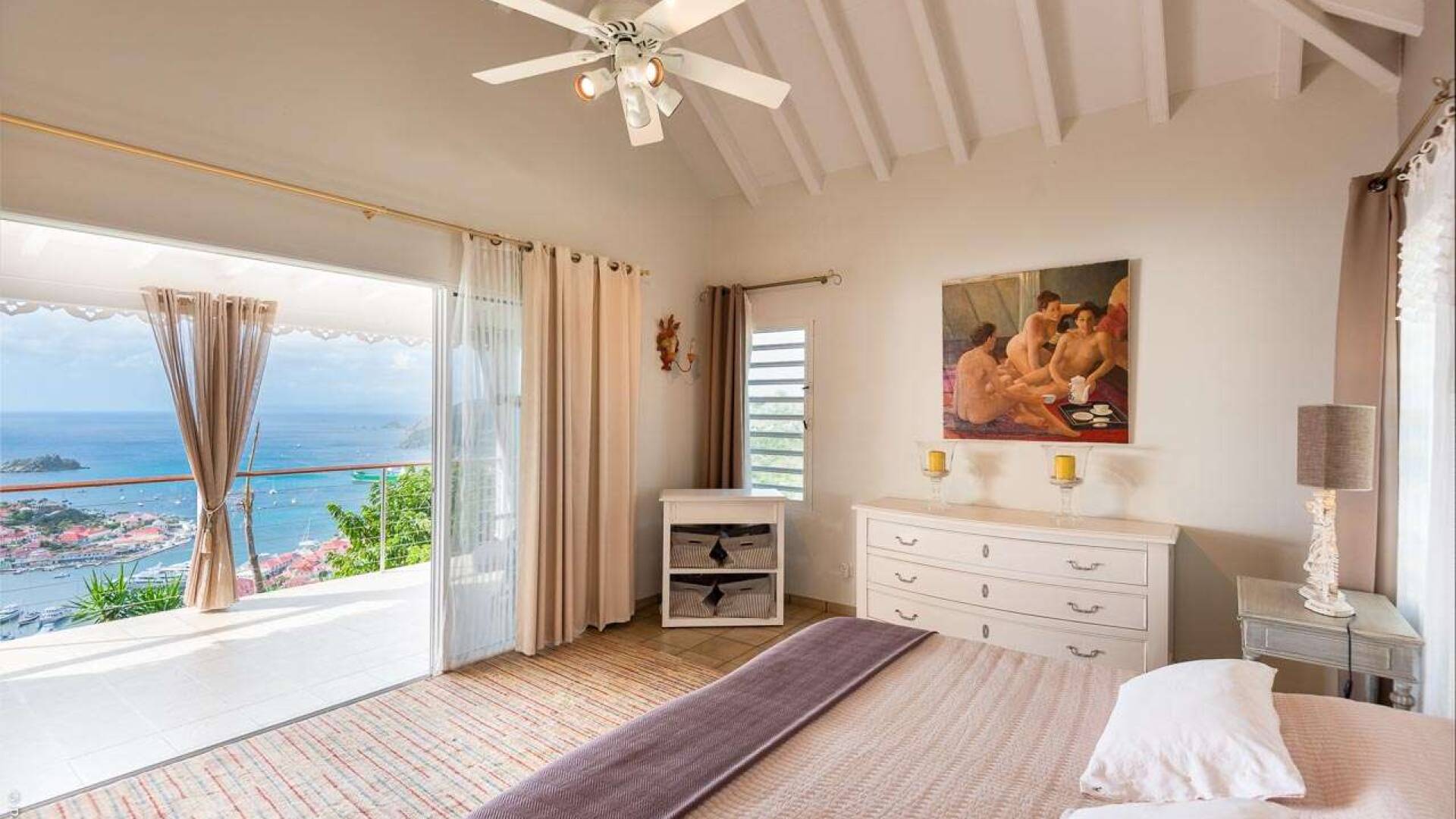 Bedroom at WV MOU, Lurin, St. Barthelemy