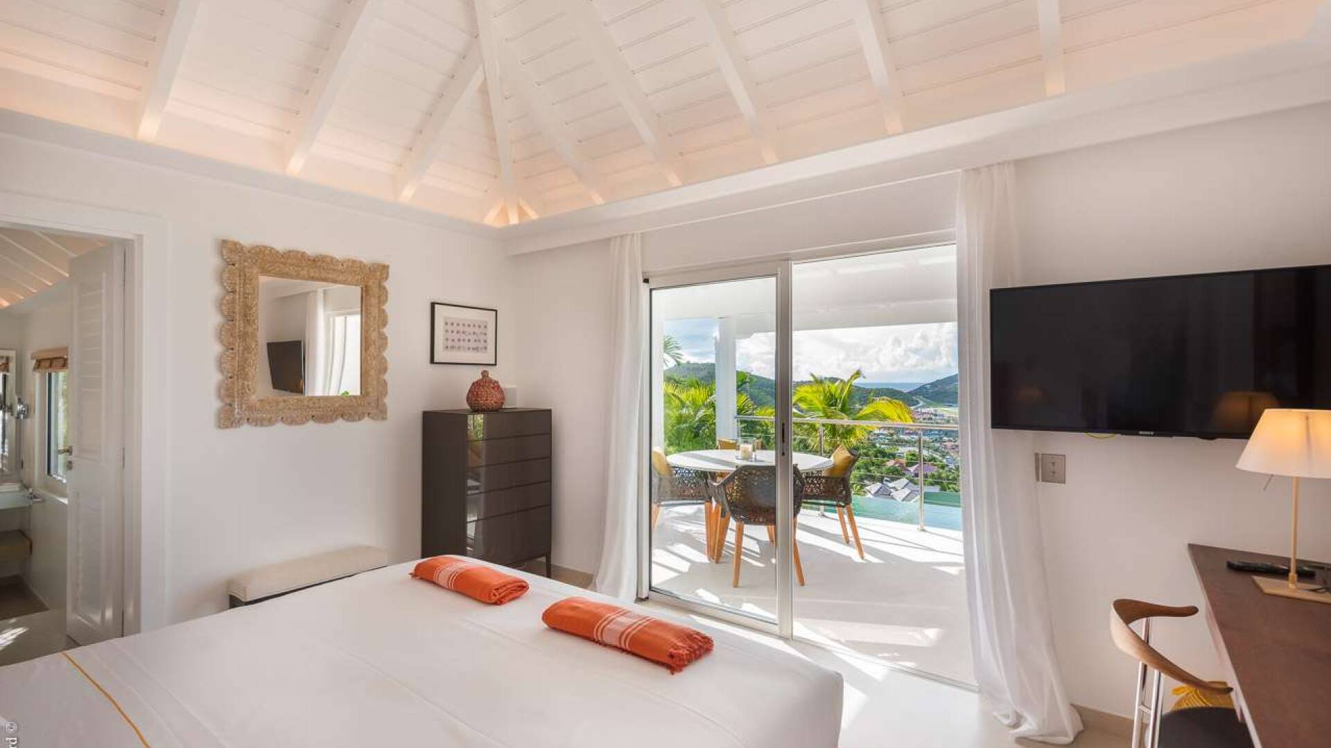 Bedroom at WV LLA, St. Jean, St. Barthelemy