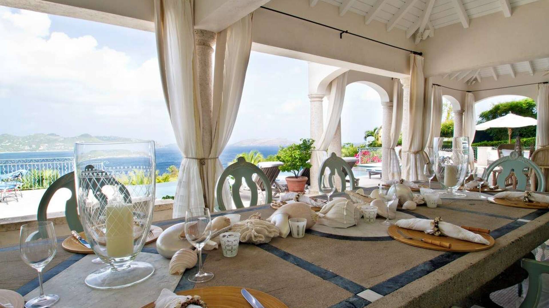 Dining Room at WV BTR, Pointe Milou, St. Barthelemy