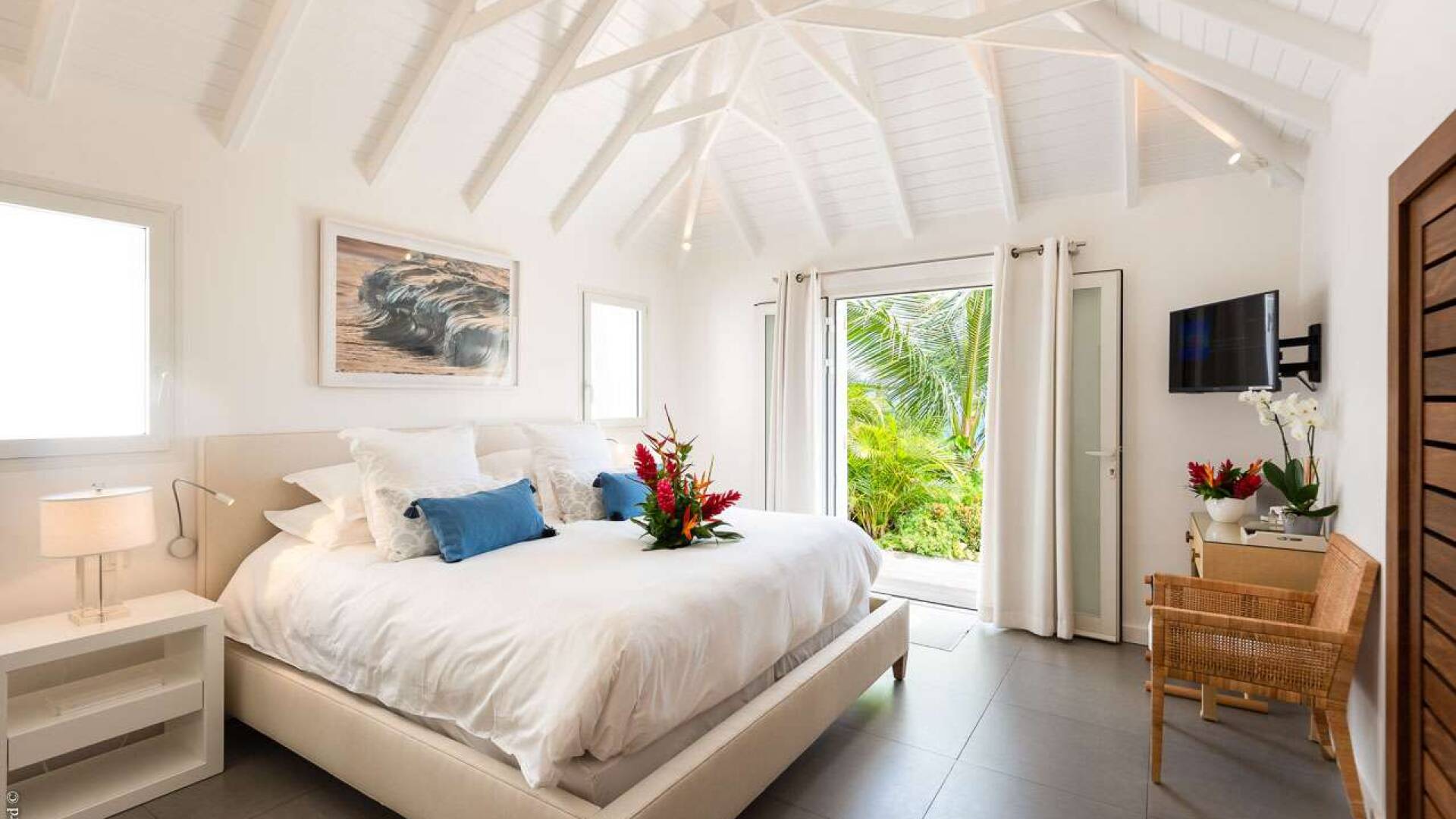 Bedroom at WV RIG, St. Jean, St. Barthelemy