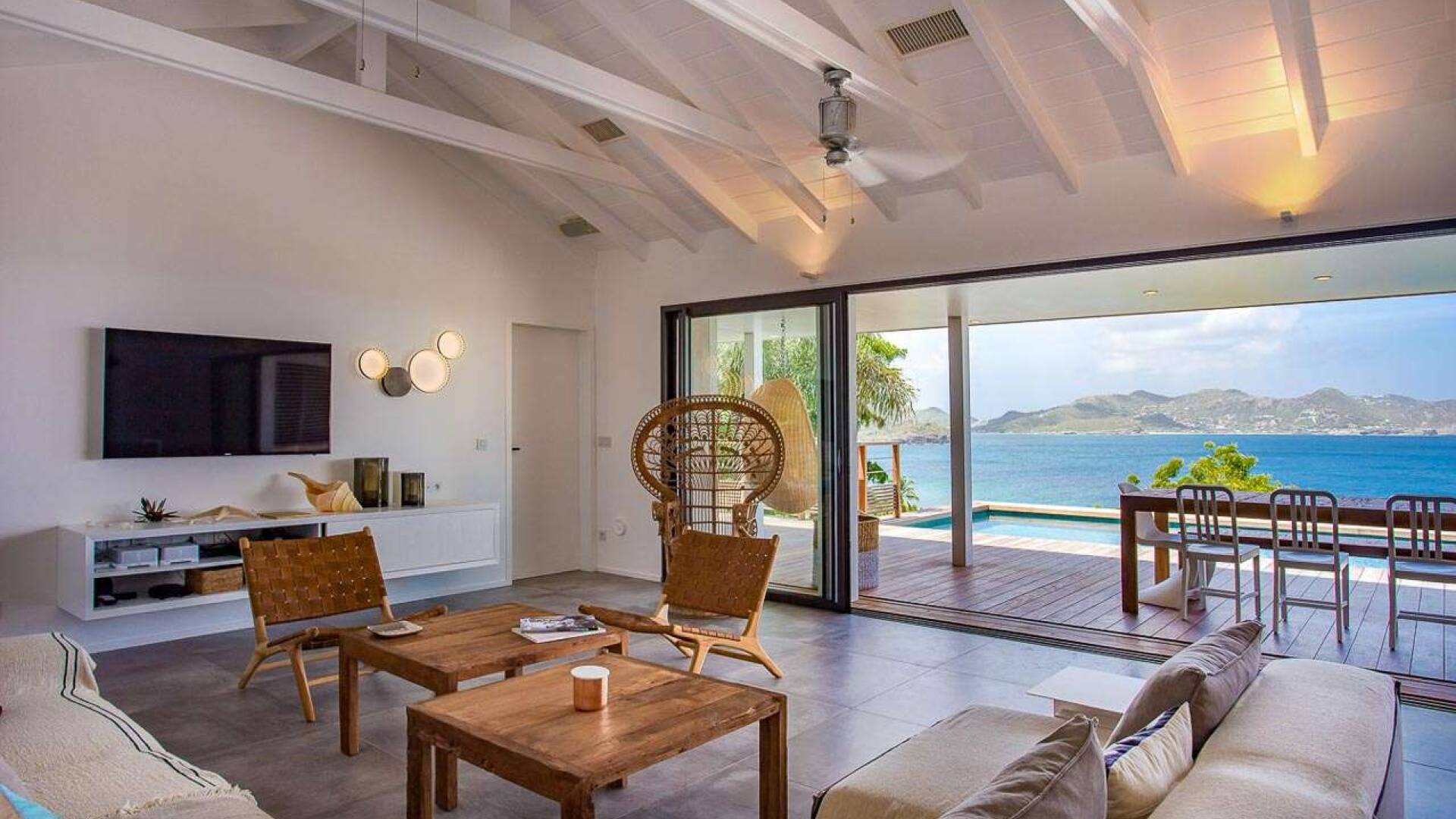 Living Room at WV SUM, Pointe Milou, St. Barthelemy
