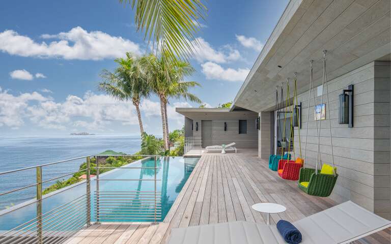 luxury villa for rent in St Barts infinity pool 