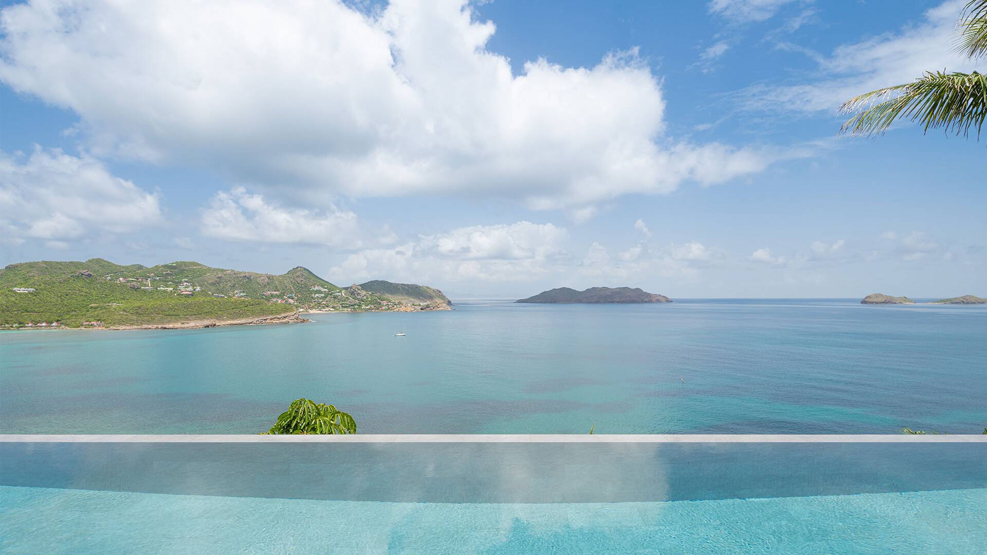 amazing view from the pool in St Barts Honu luxury villa